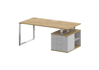 Стол руководителя с опорной тумбой , правый SHIFT SK.SRT-180 (R) 1800*904*753